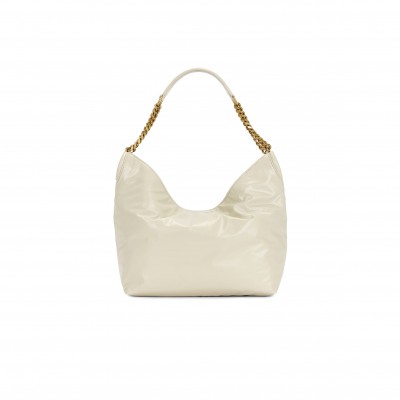 YSL HORTENSE SMALL HOBO IN SHINY LEATHER 871222 (24.5*22.5*8.5cm)